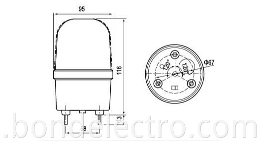 External View of B-1101 Warning Light